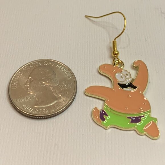 Sponge Bob Earring, Patrick Starfish, Patrick Earring, Gift Idea, Silly Earring - Picture 6 of 7